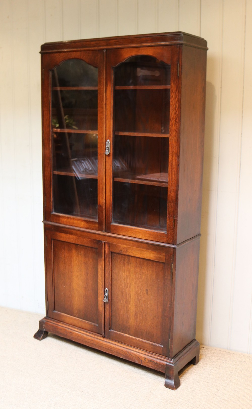 1920s Oak Cabinet Bookcase View VI