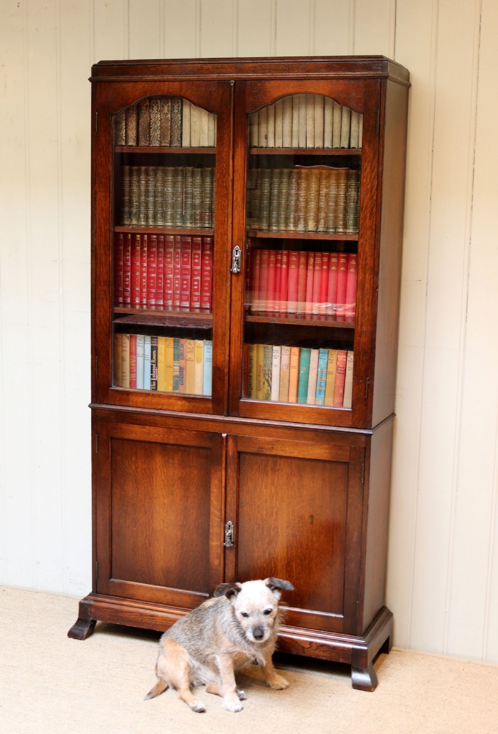 1920s Oak Cabinet Bookcase View VII