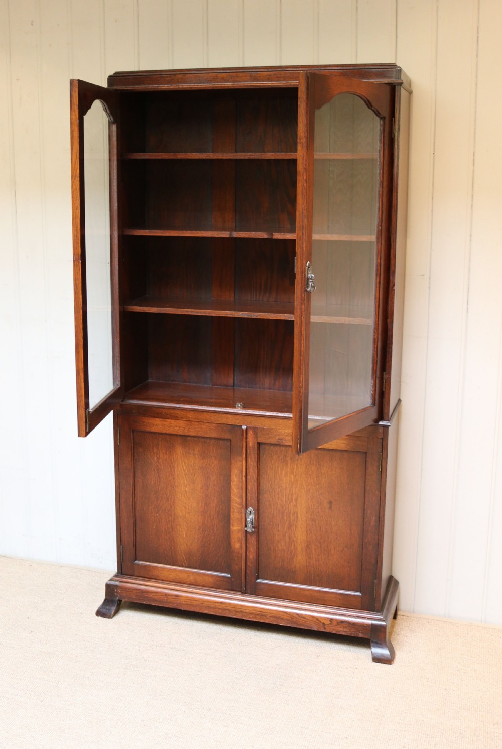 1920s Oak Cabinet Bookcase View VIII