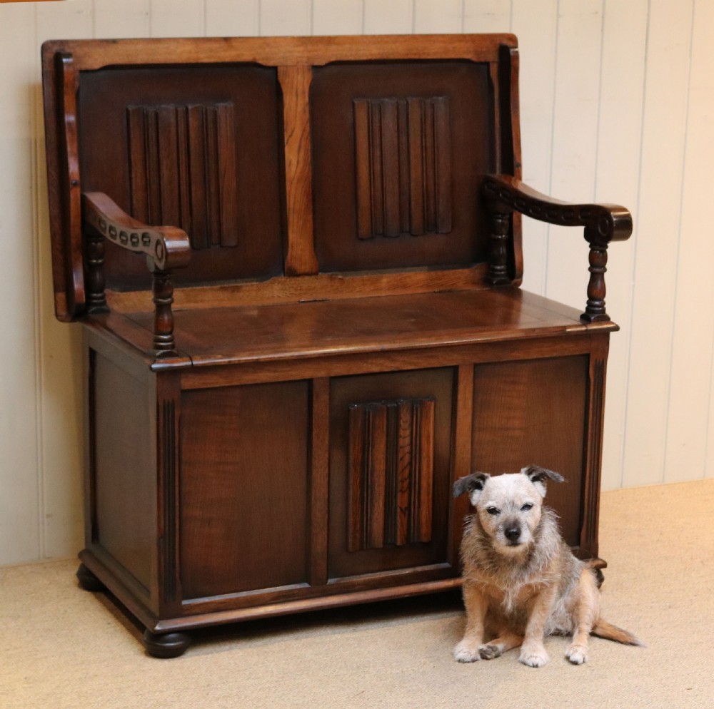 Oak Monks Bench  View V