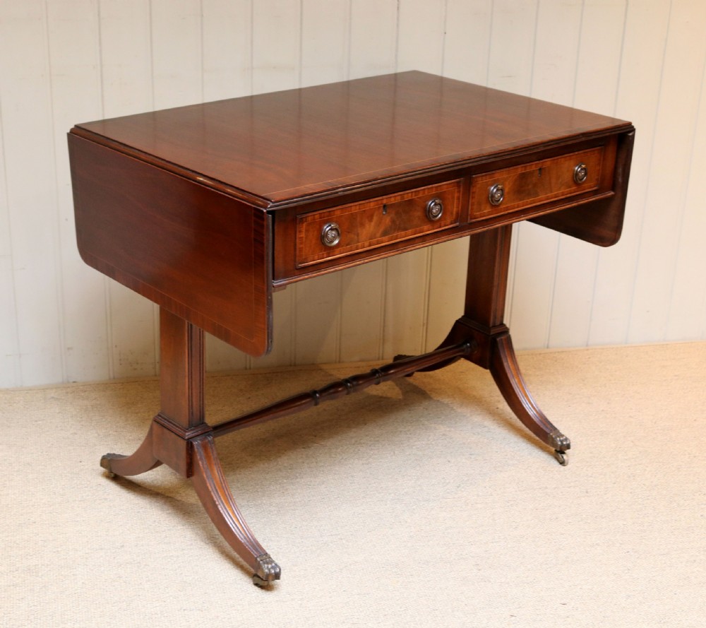 Mahogany Drop Leaf Sofa Table  View VII