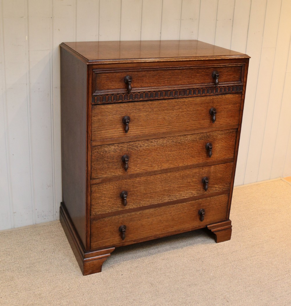 1920s Oak Chest Of Drawers  View III