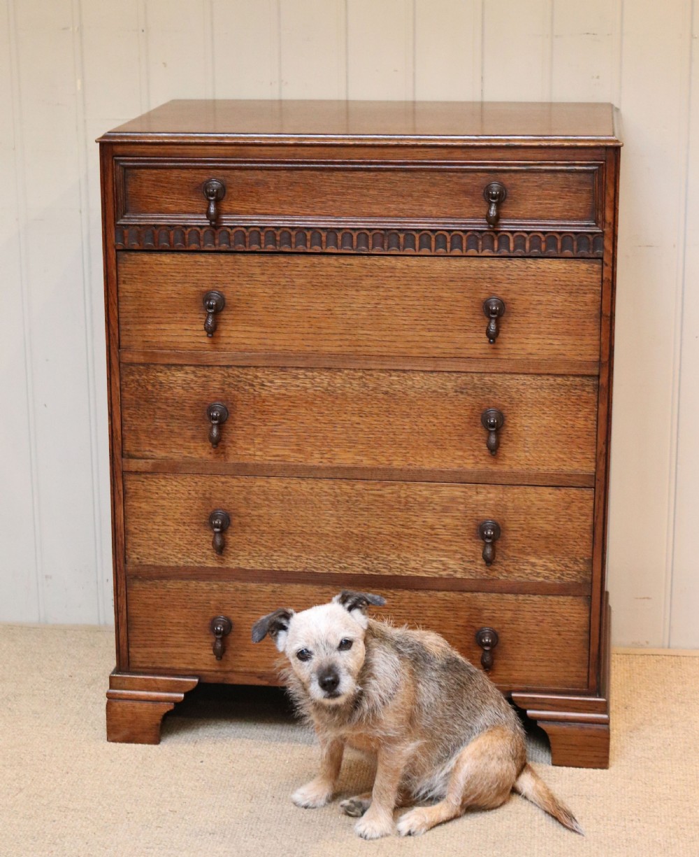 1920s Oak Chest Of Drawers  View IV