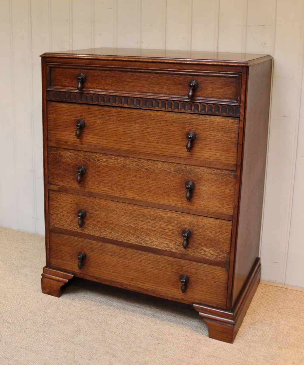 1920s Oak Chest Of Drawers  View VIII