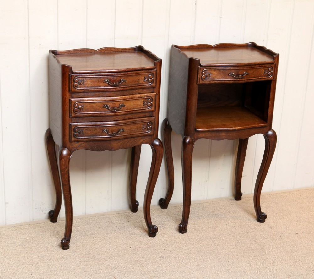 Pair Of French Oak Bedside Cabinets View II