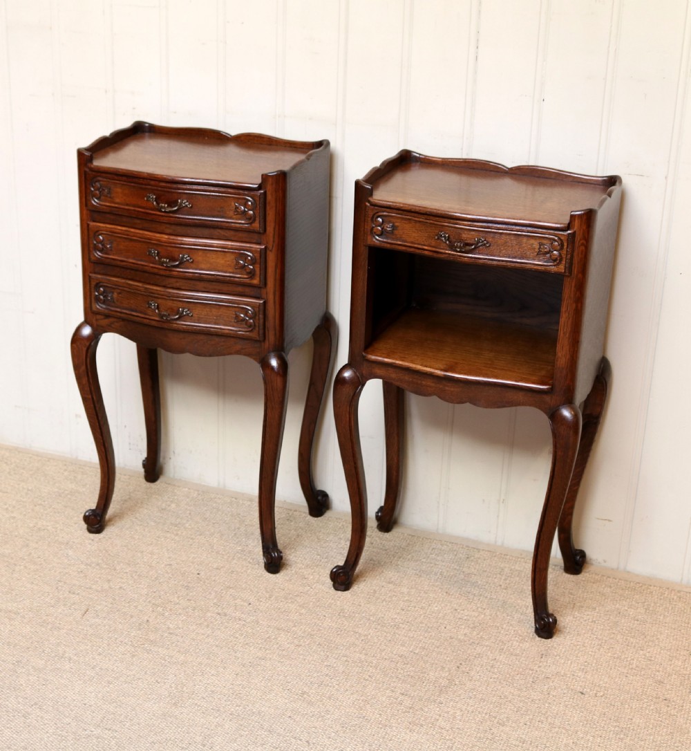 Pair Of French Oak Bedside Cabinets View III
