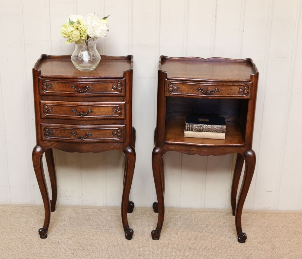 Pair Of French Oak Bedside Cabinets View V