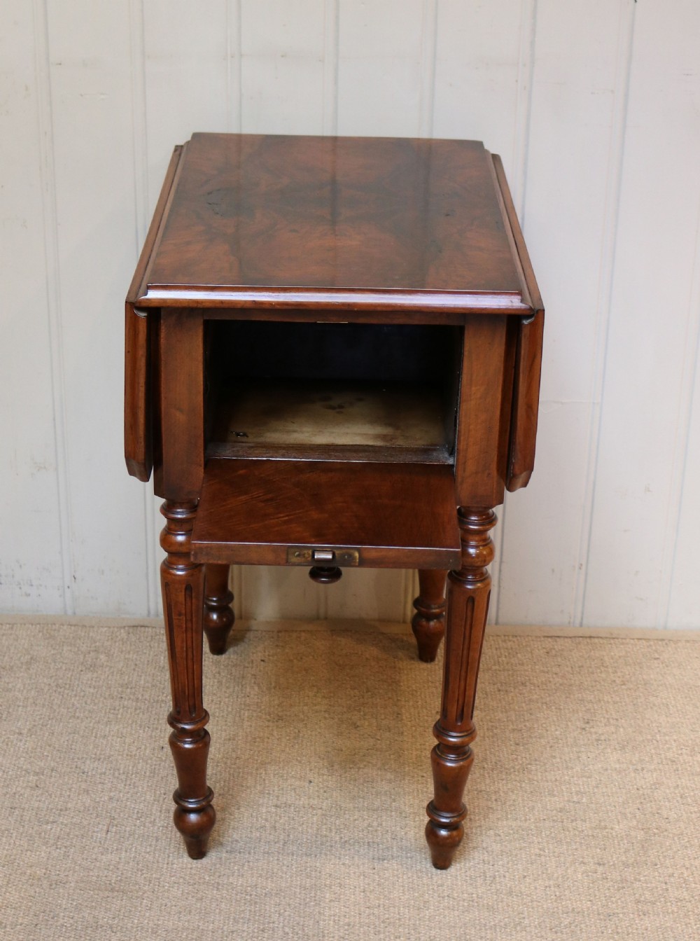 French Burr Walnut Pembroke Table  View III