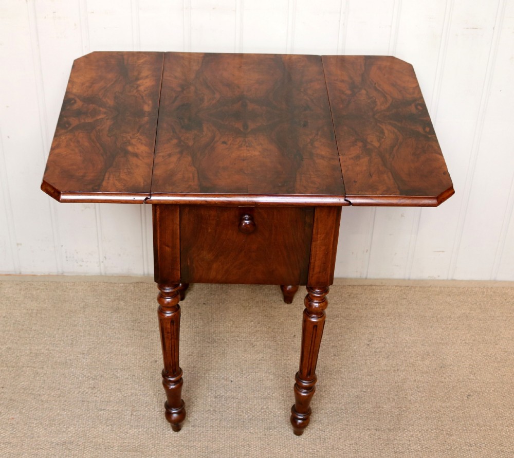 French Burr Walnut Pembroke Table  View IV