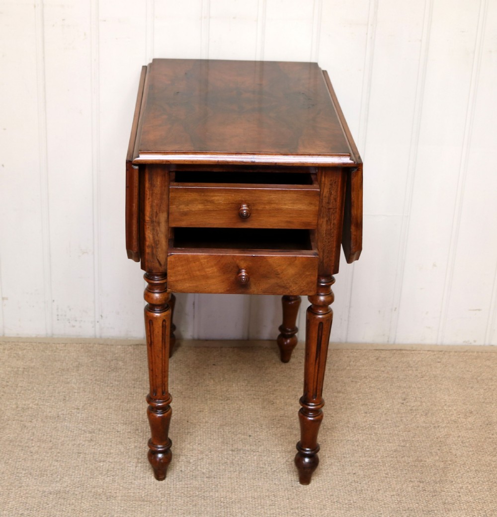 French Burr Walnut Pembroke Table  View VIII