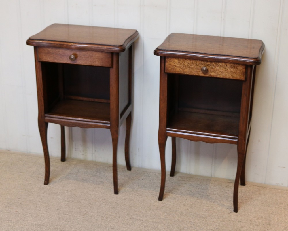Pair Of French Oak Bedside Cabinets  View III