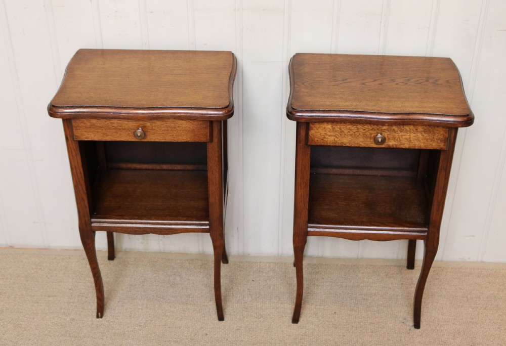 Pair Of French Oak Bedside Cabinets  View IV