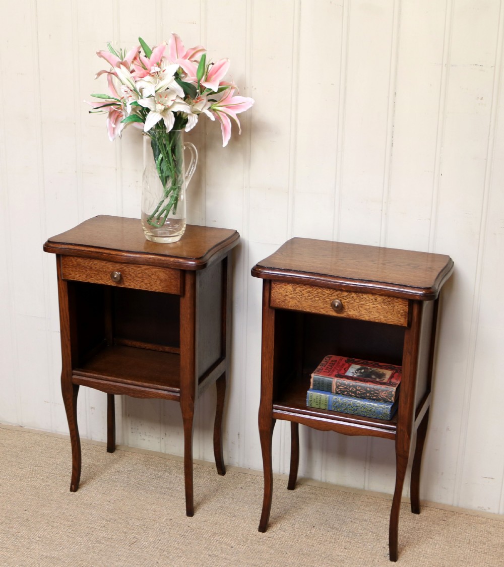 Pair Of French Oak Bedside Cabinets  View VI
