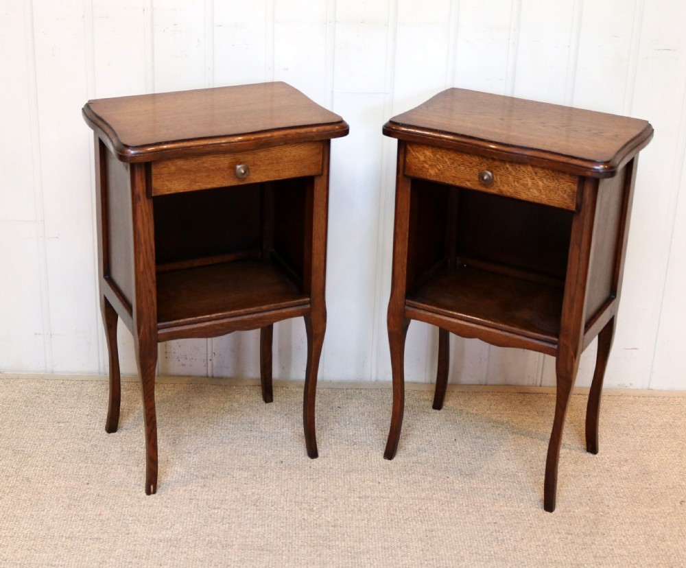 Pair Of French Oak Bedside Cabinets  View VII