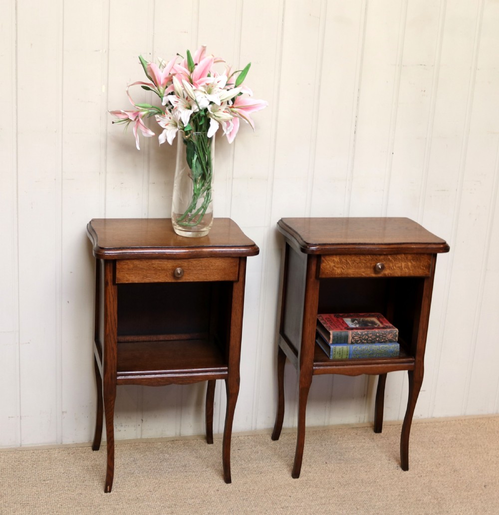 Pair Of French Oak Bedside Cabinets  View VIII