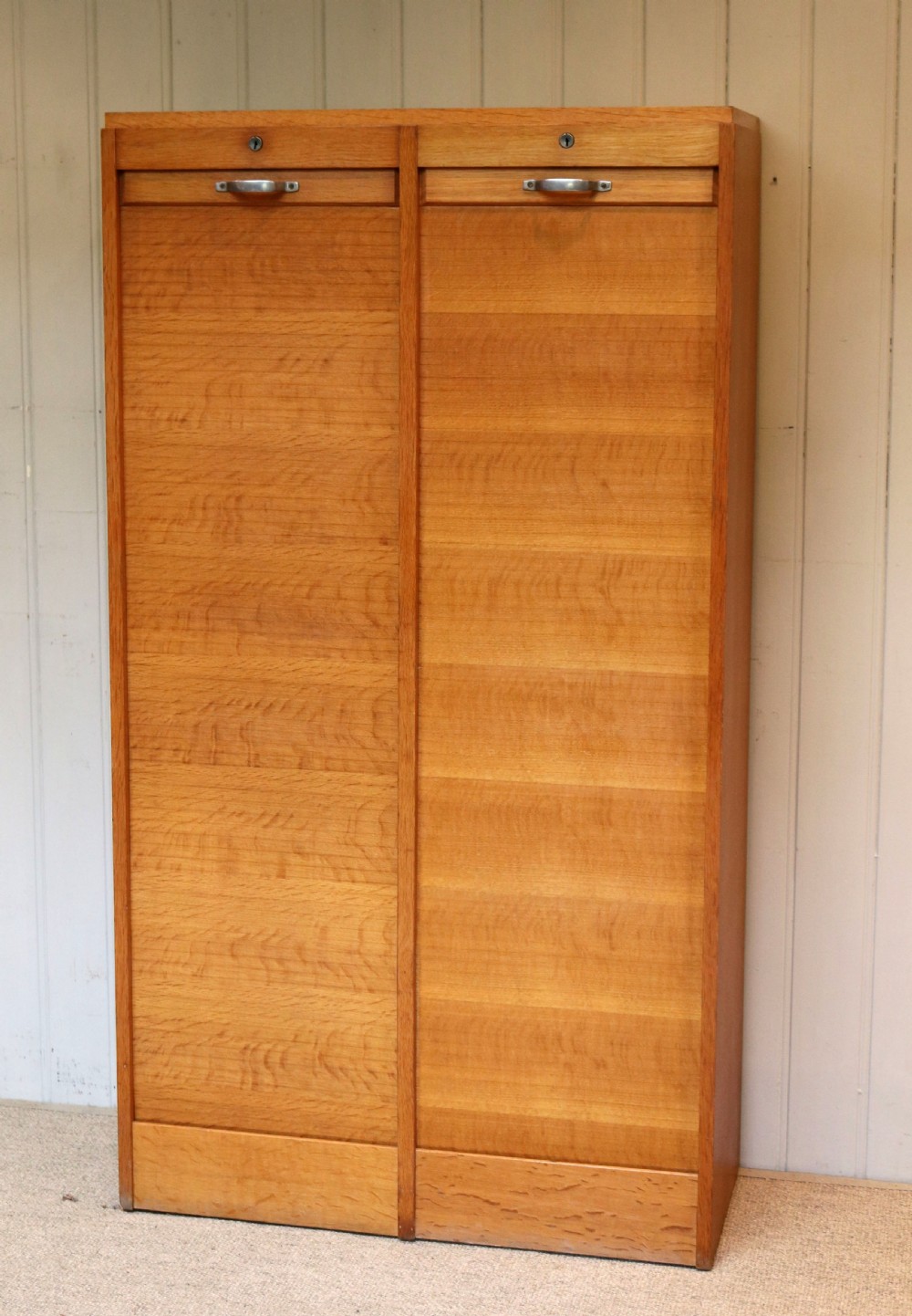 French Double Tambour Front Filing Cabinet  View II