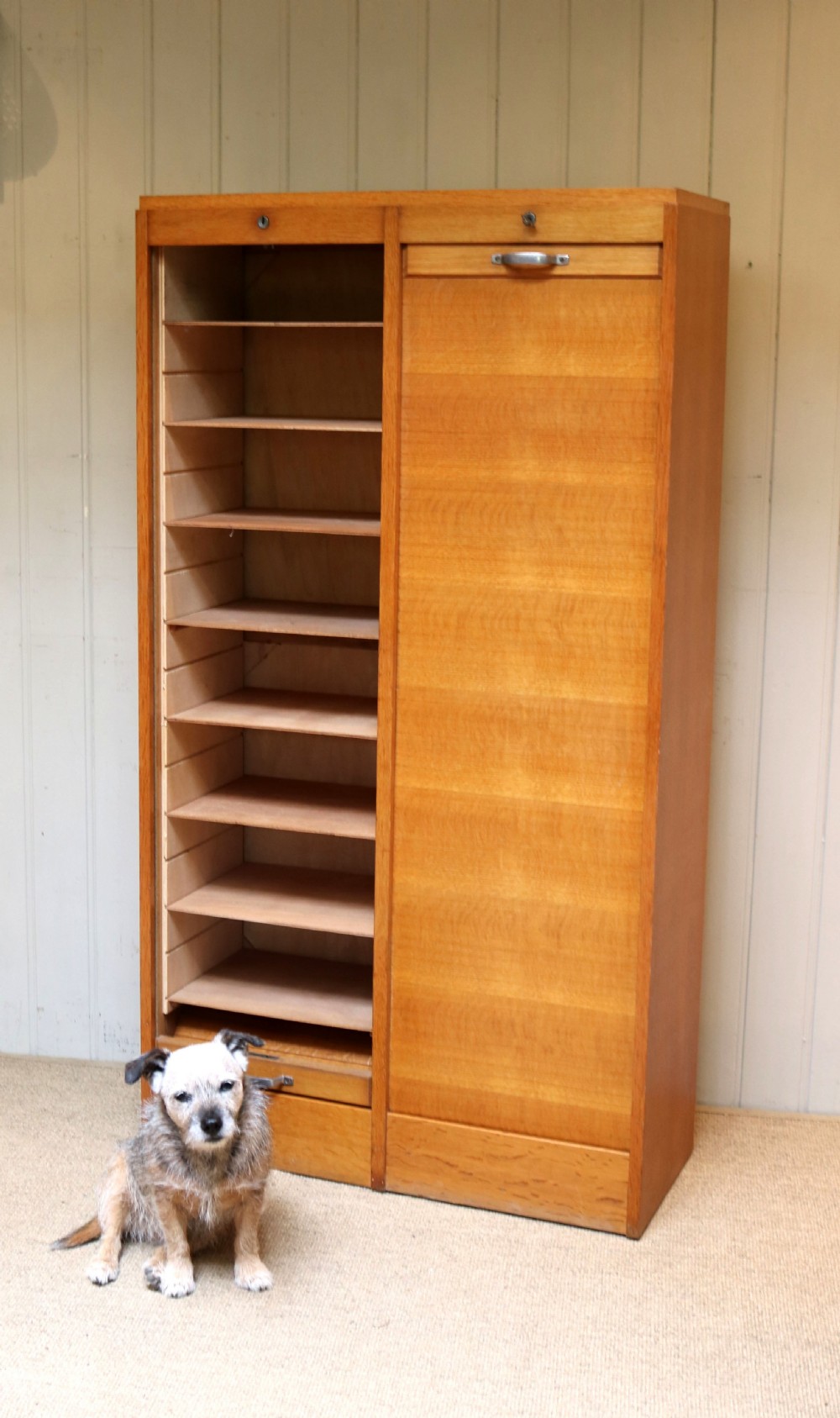 French Double Tambour Front Filing Cabinet  View IV
