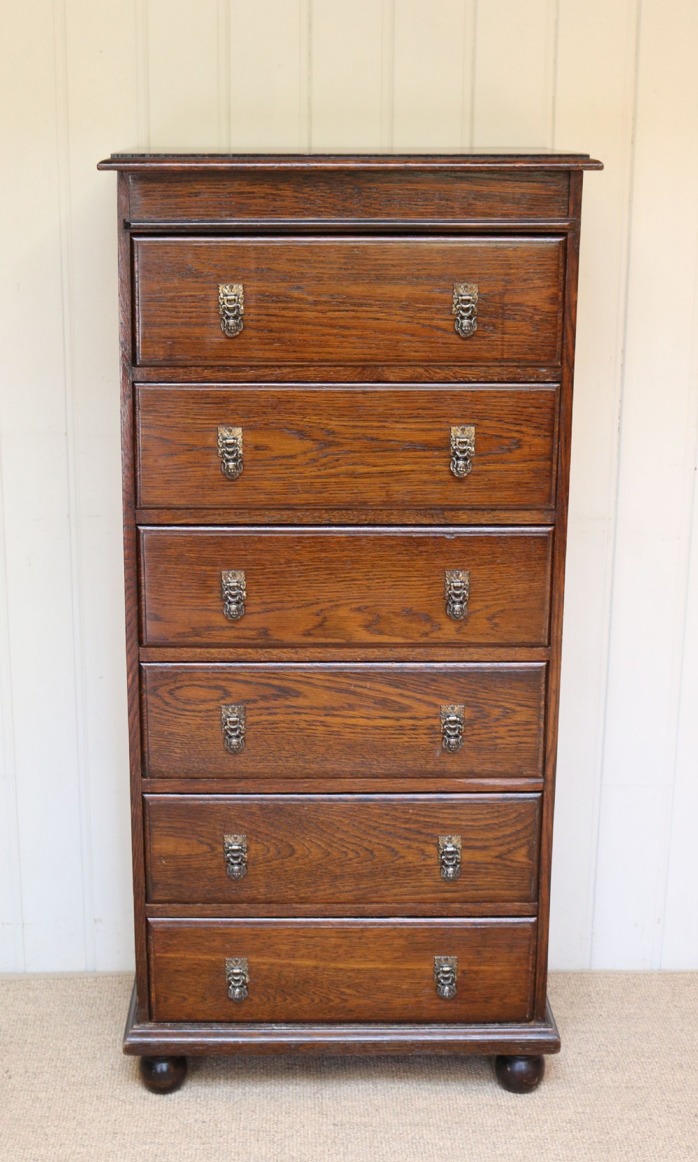 Tall Oak Chest Of Drawers