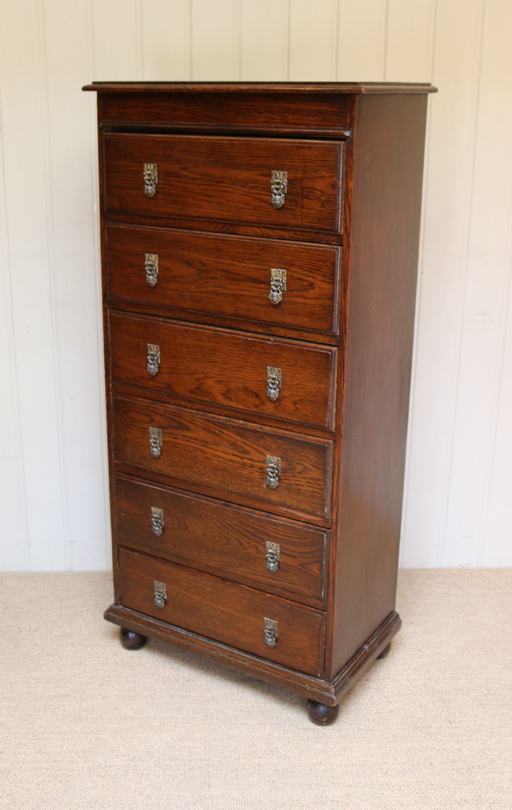 Tall Oak Chest Of Drawers View IV