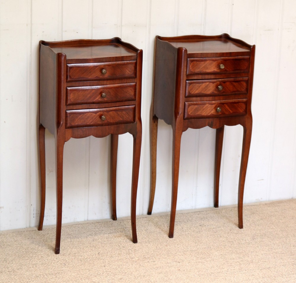 Pair Of French Rosewood Bedside Cabinets View II