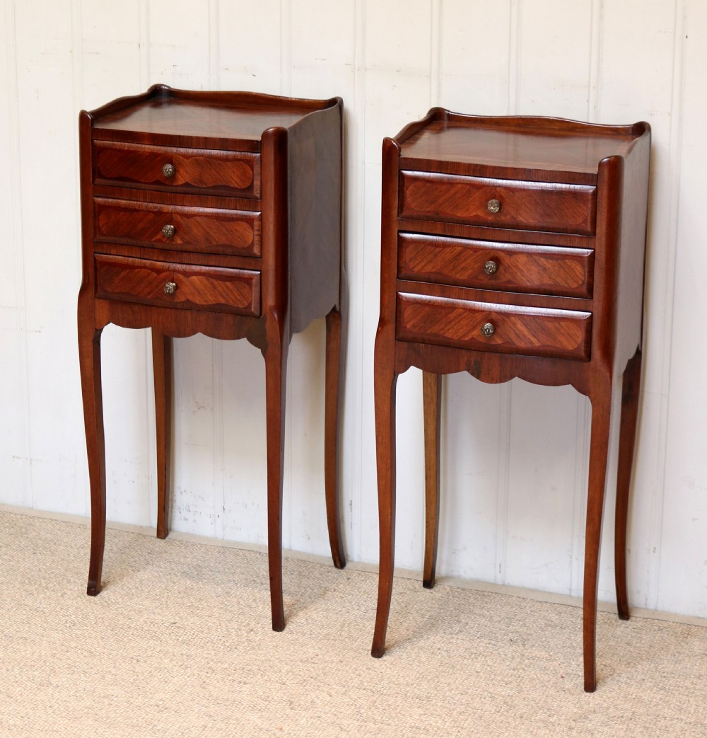 Pair Of French Rosewood Bedside Cabinets View III