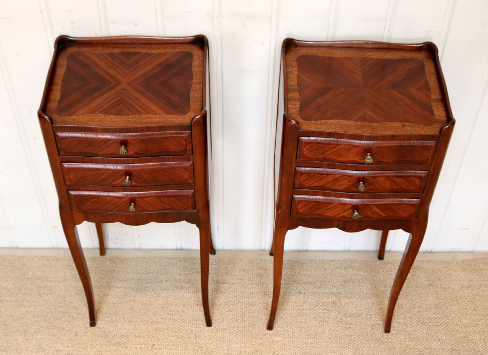 Pair Of French Rosewood Bedside Cabinets View V