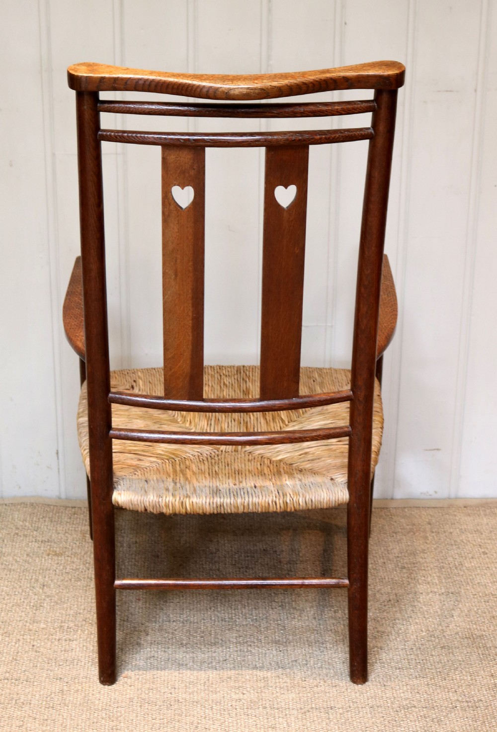 Arts And Crafts Oak Rush Seat Chair View VII