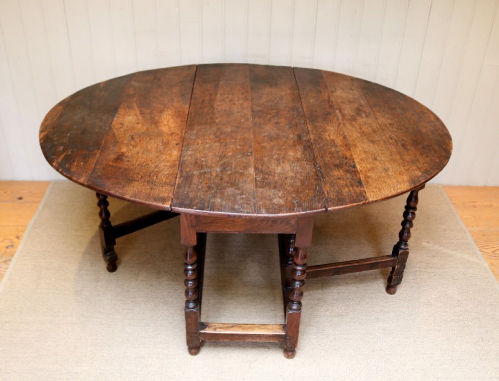 Large Late 17th Century Oak Gateleg Table View II