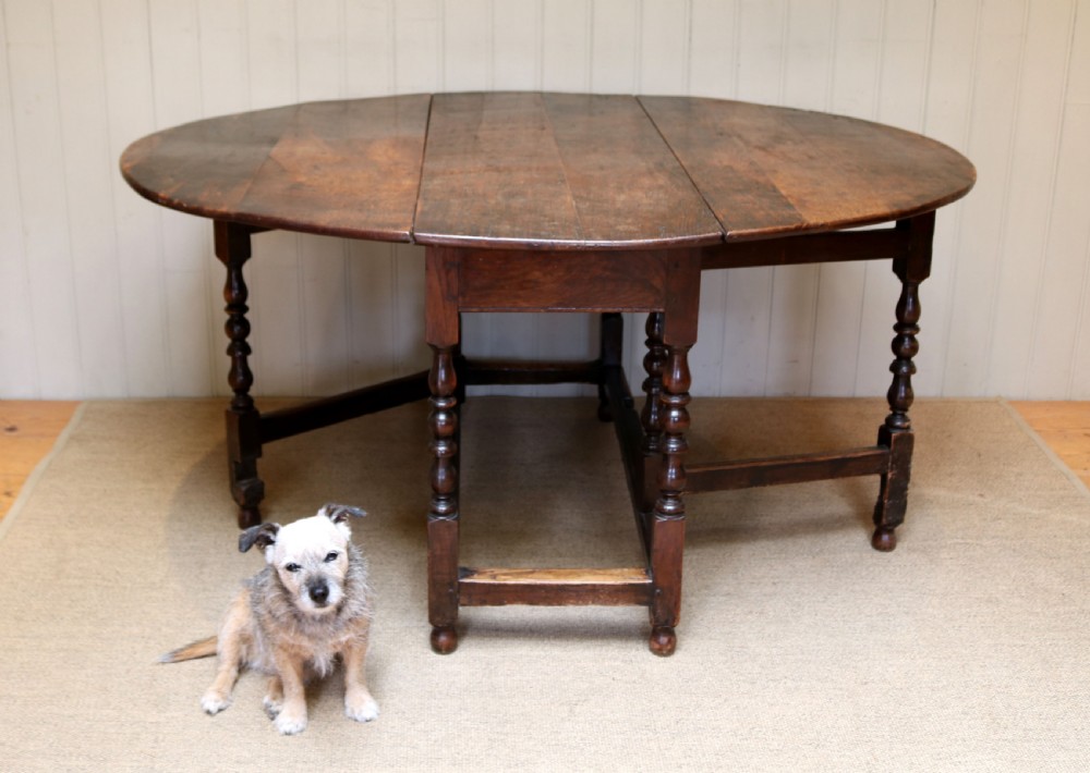 Large Late 17th Century Oak Gateleg Table View VI