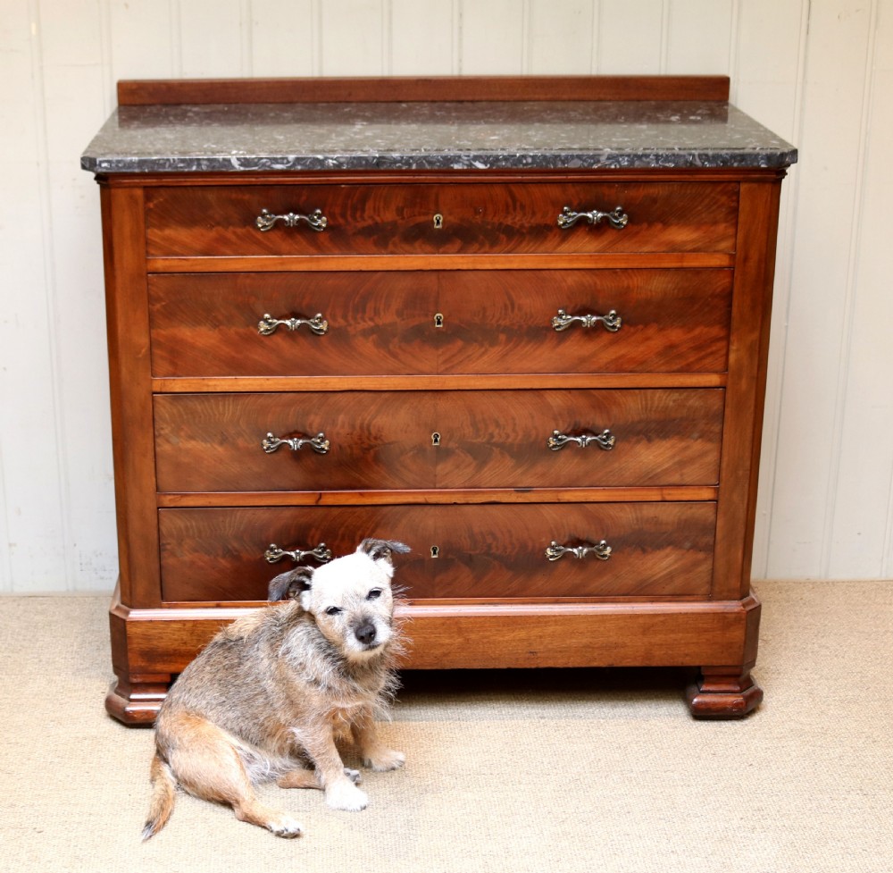 Late 19th Century Mahogany Granite Top Chest Of Drawers View VII