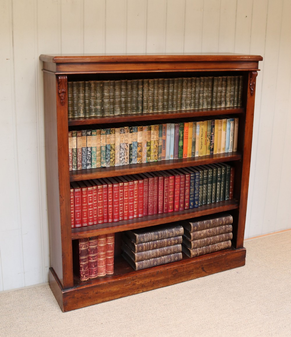 Late 19th Century Mahogany Open Bookcase