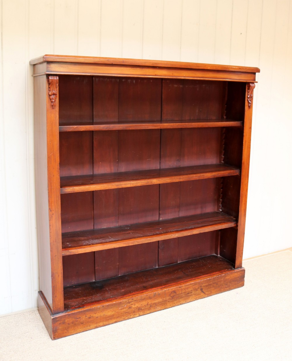 Late 19th Century Mahogany Open Bookcase View II