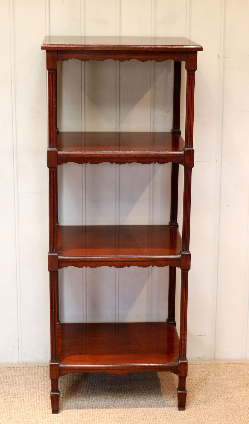 Edwardian Solid Mahogany Four Tier What-Not 