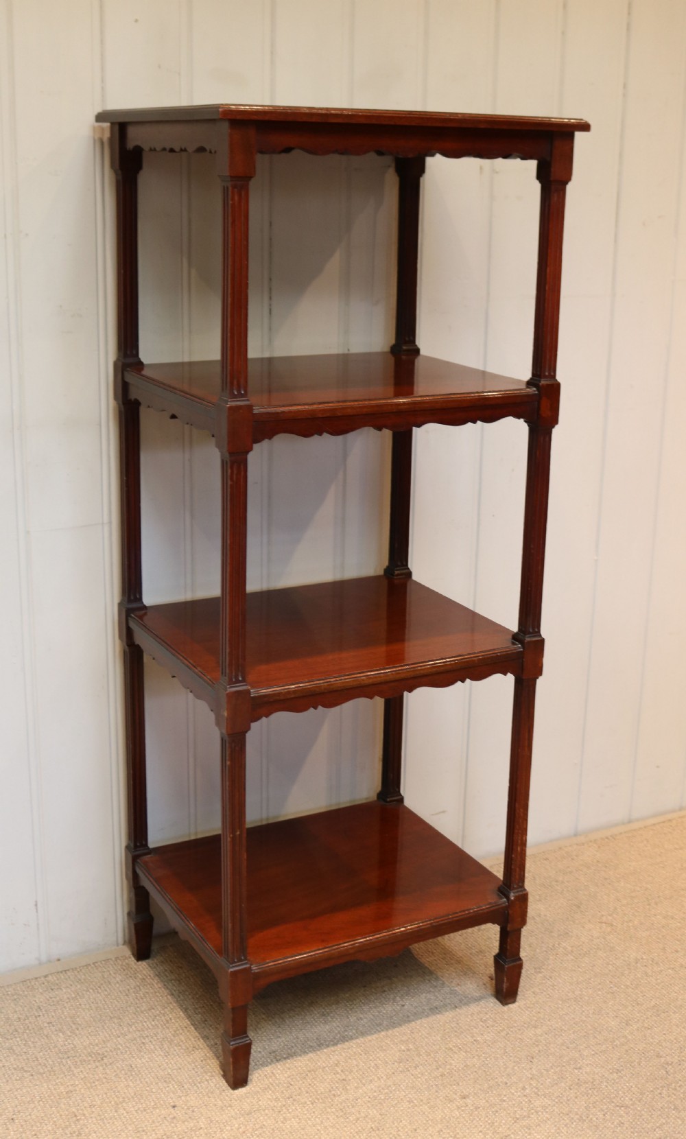 Edwardian Solid Mahogany Four Tier What-Not  View II