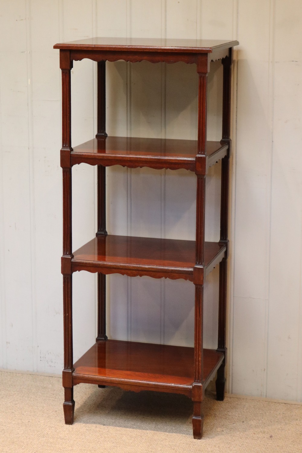 Edwardian Solid Mahogany Four Tier What-Not  View III