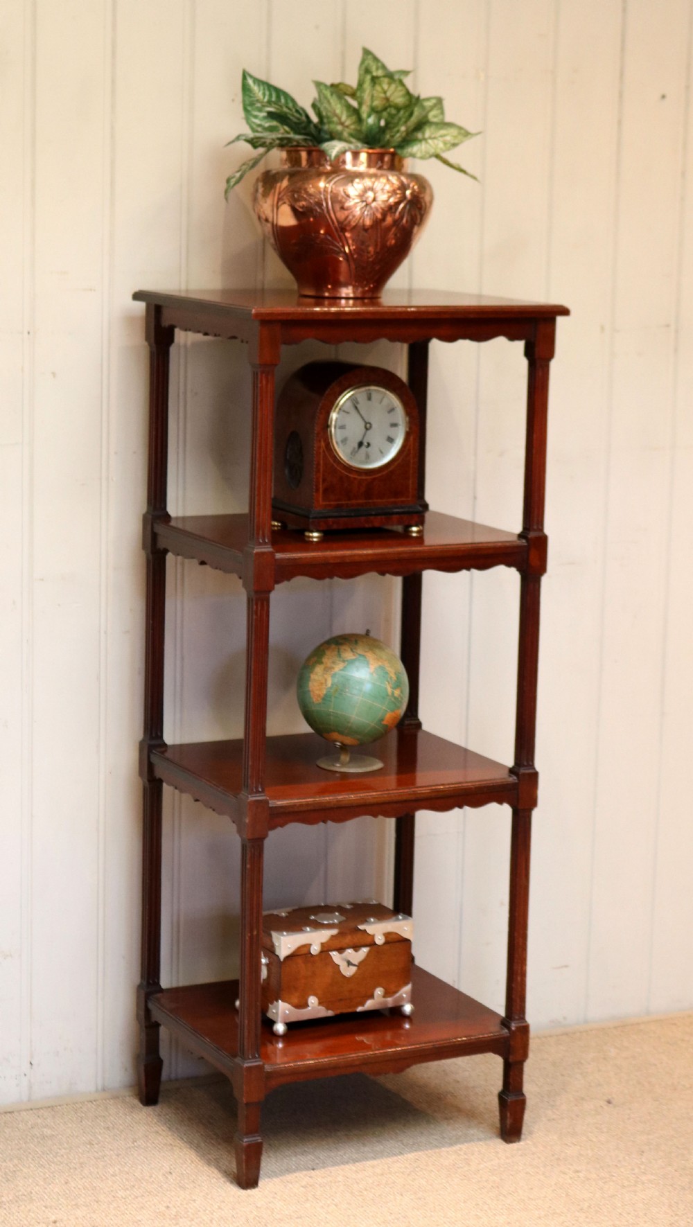 Edwardian Solid Mahogany Four Tier What-Not  View VI