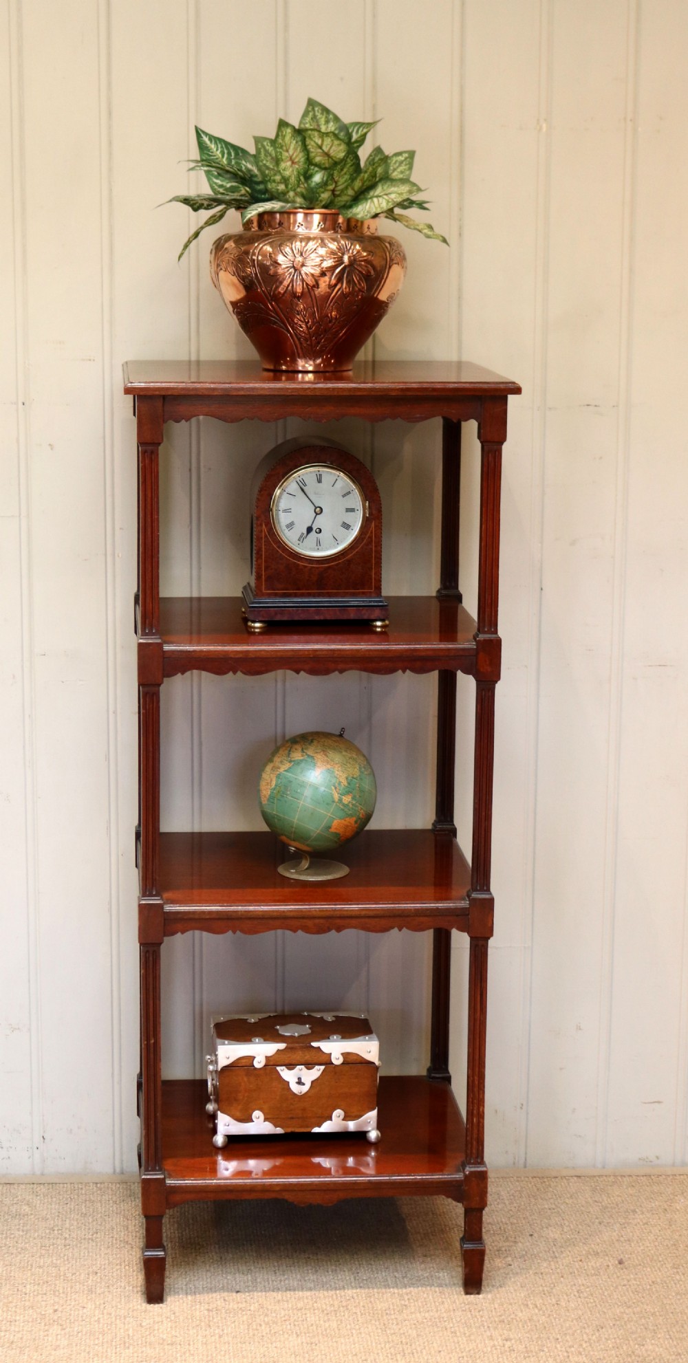 Edwardian Solid Mahogany Four Tier What-Not  View VII