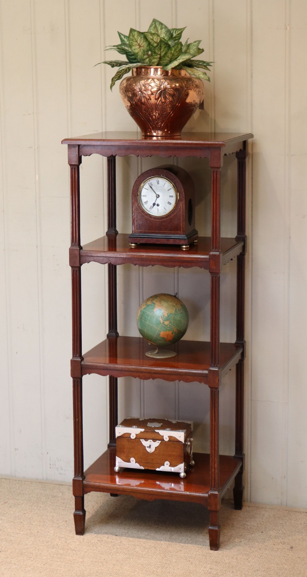 Edwardian Solid Mahogany Four Tier What-Not  View VIII
