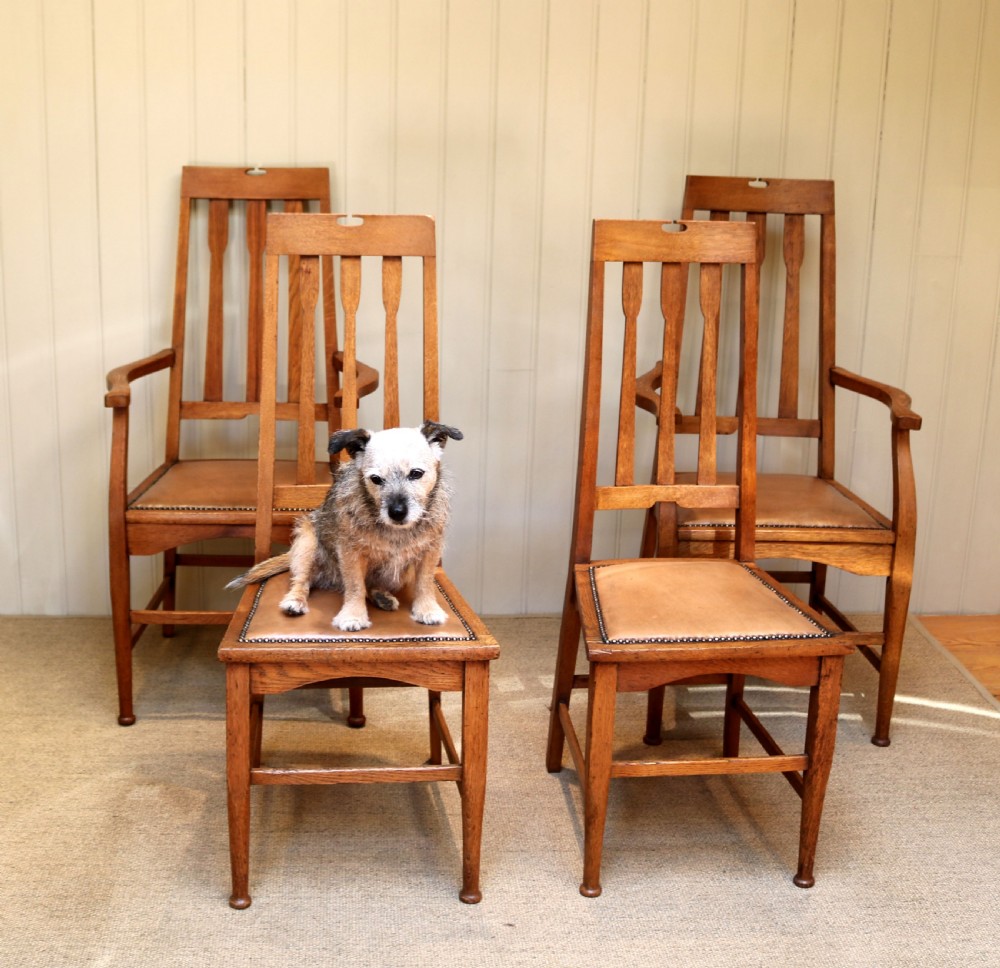 Set Of Eight Arts And Crafts Dining Chairs View IV