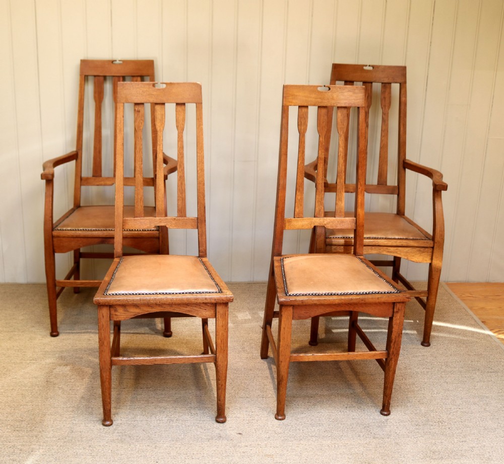 Set Of Eight Arts And Crafts Dining Chairs View VI