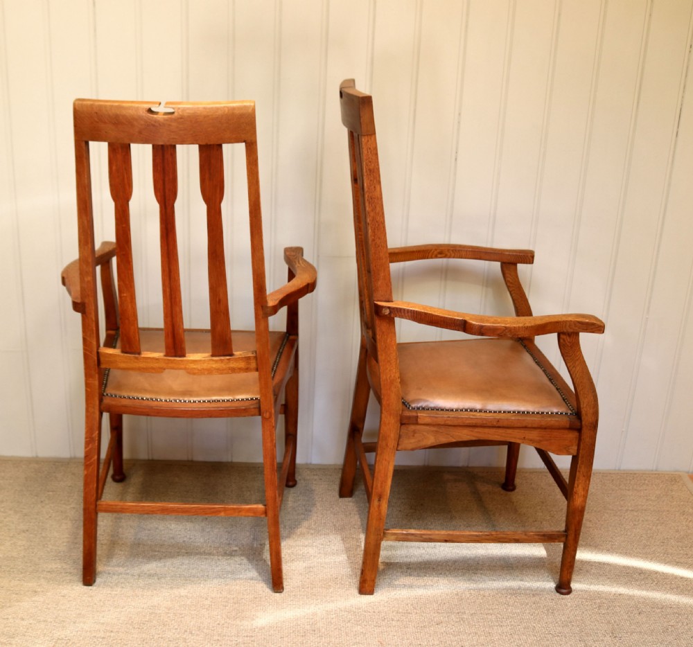 Set Of Eight Arts And Crafts Dining Chairs View VII