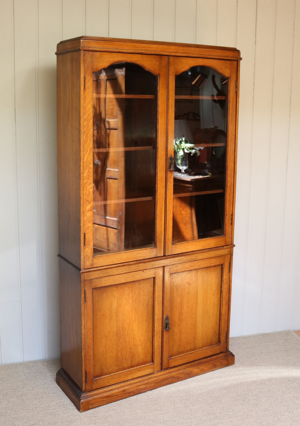 Oak Cabinet Bookcase  View II