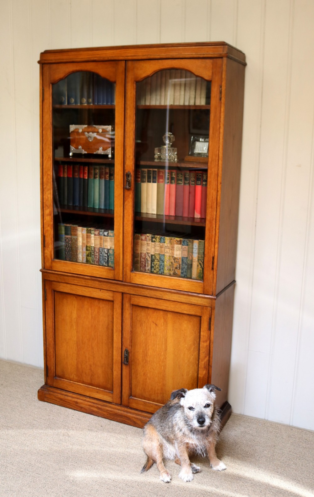Oak Cabinet Bookcase  View IX