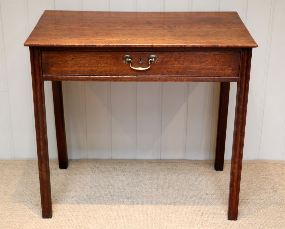 George III Solid Oak Side Table