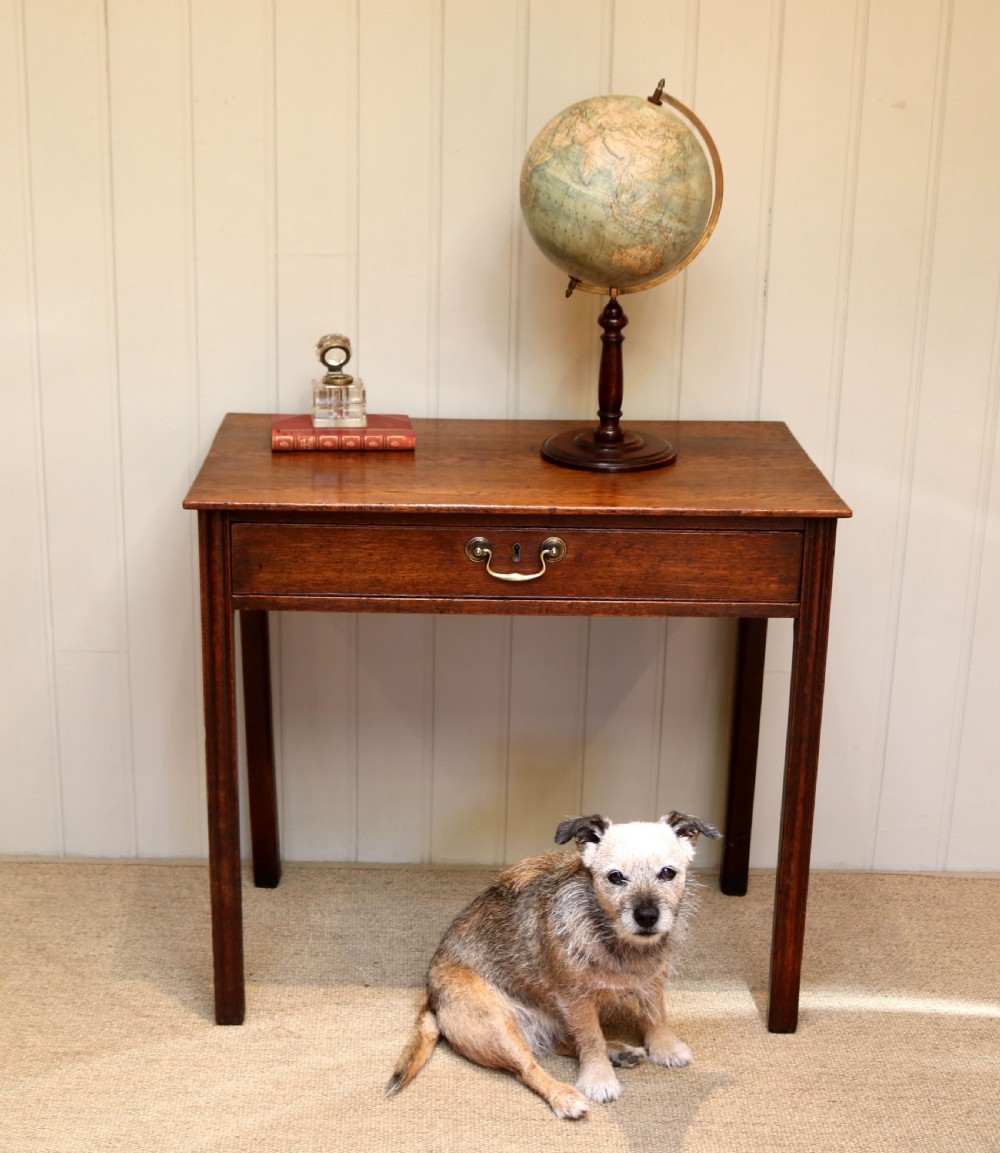 George III Solid Oak Side Table View III