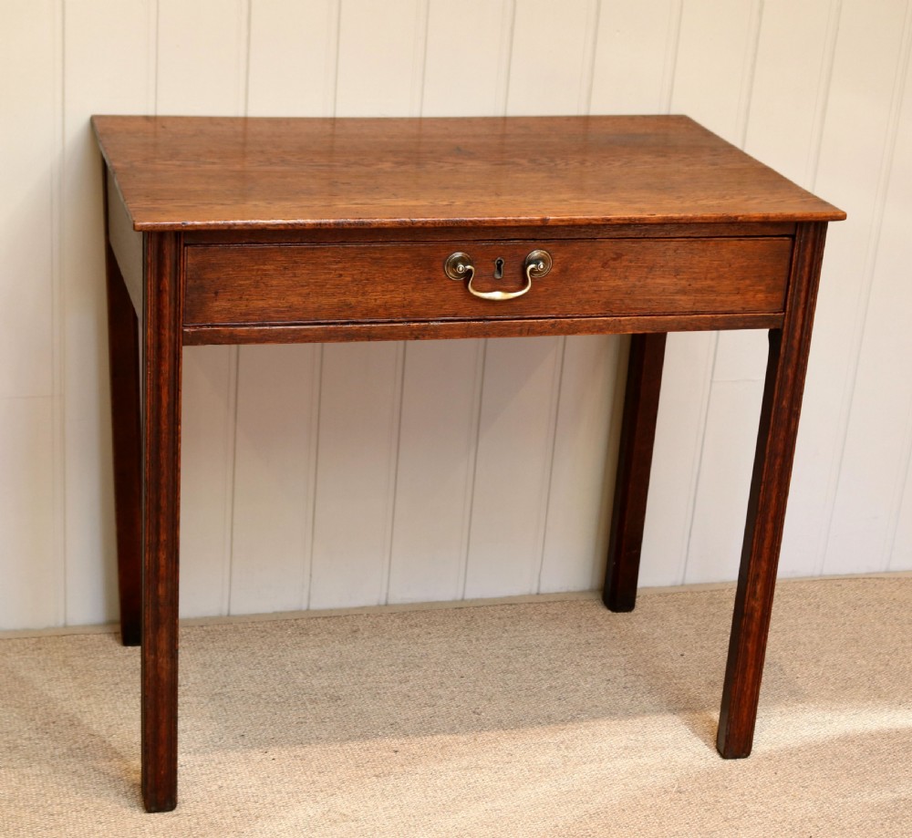George III Solid Oak Side Table View IV