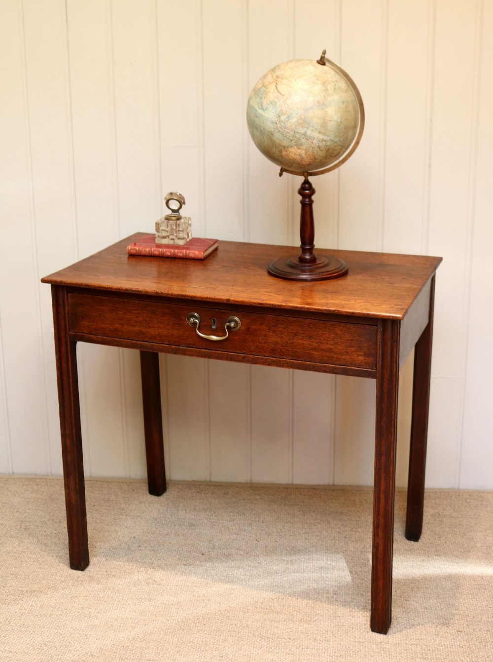 George III Solid Oak Side Table View V