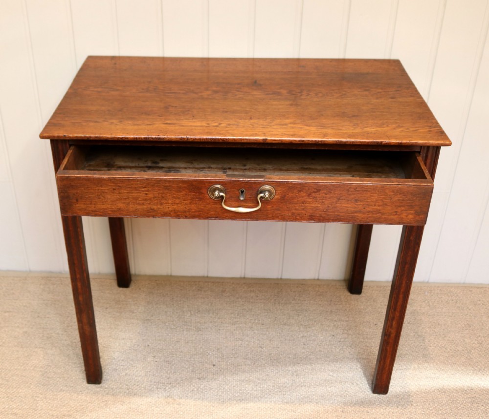George III Solid Oak Side Table View VI