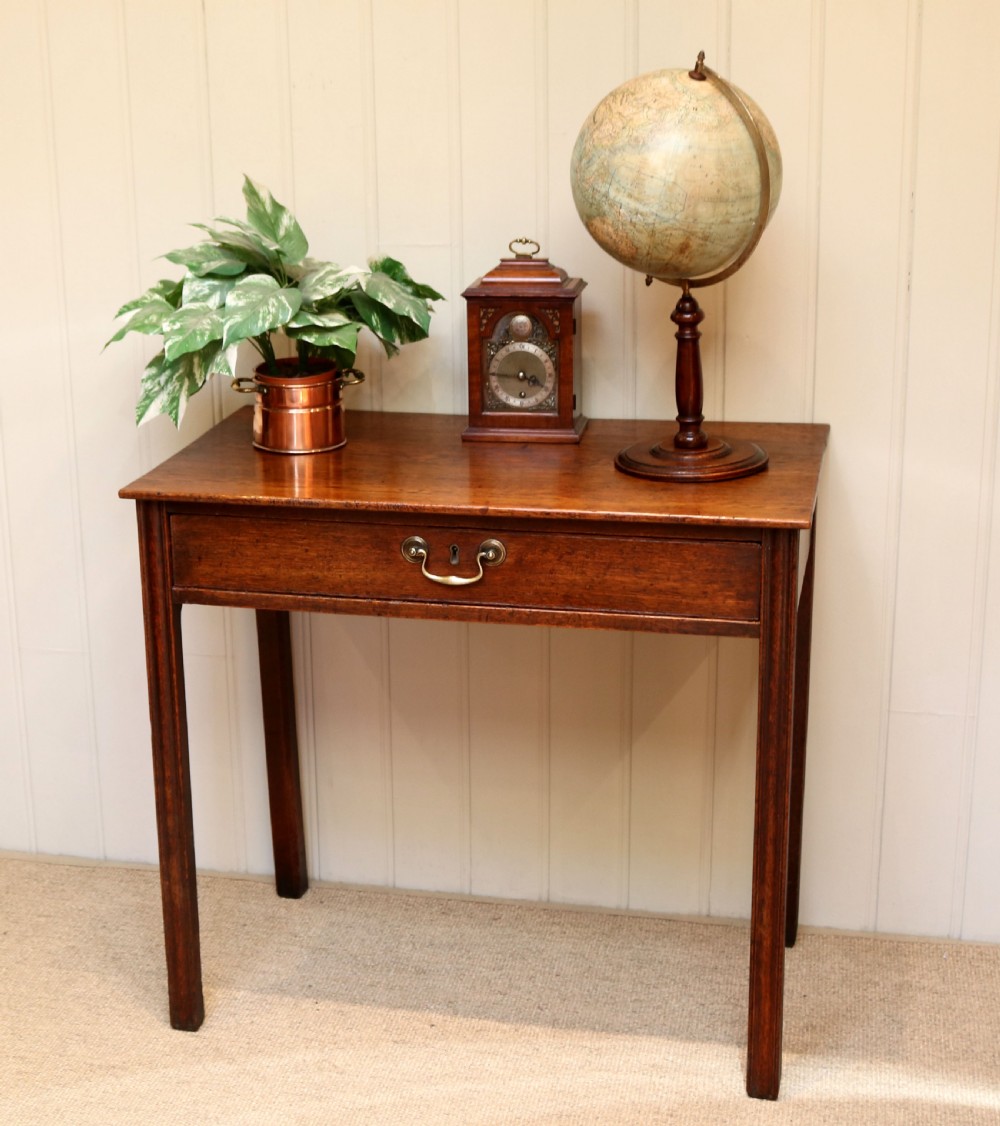 George III Solid Oak Side Table View VII