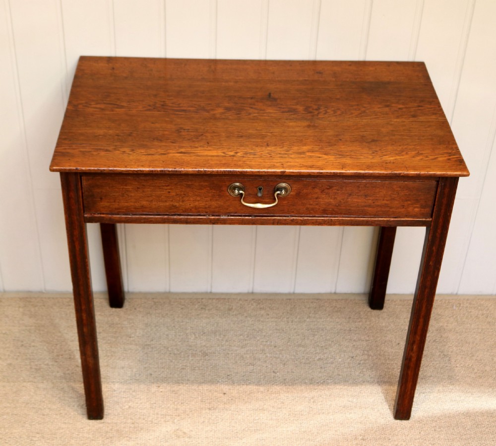 George III Solid Oak Side Table View VIII